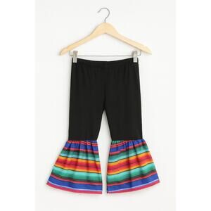 Toddler Girls’ Serape Ruffle Bell-Bottom Pants